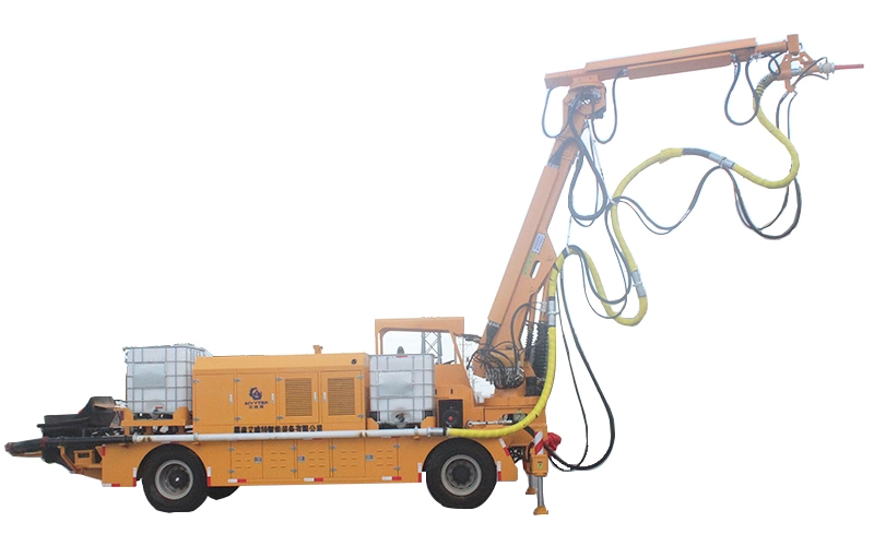 30 Cubic Meter Per Hour Wet Concrete Shotcrete Truck Pump with Robot Spraying Placing Boom