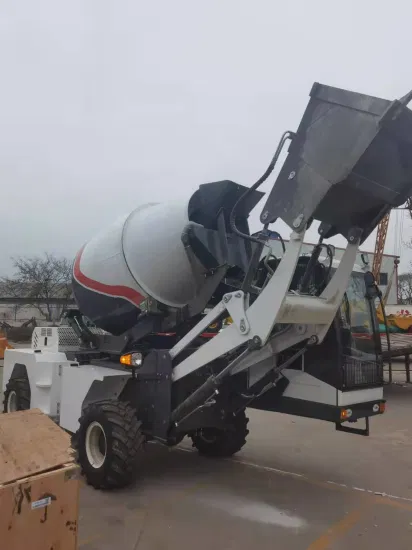 3cbm móvel auto-carregamento caminhão betoneira com bomba